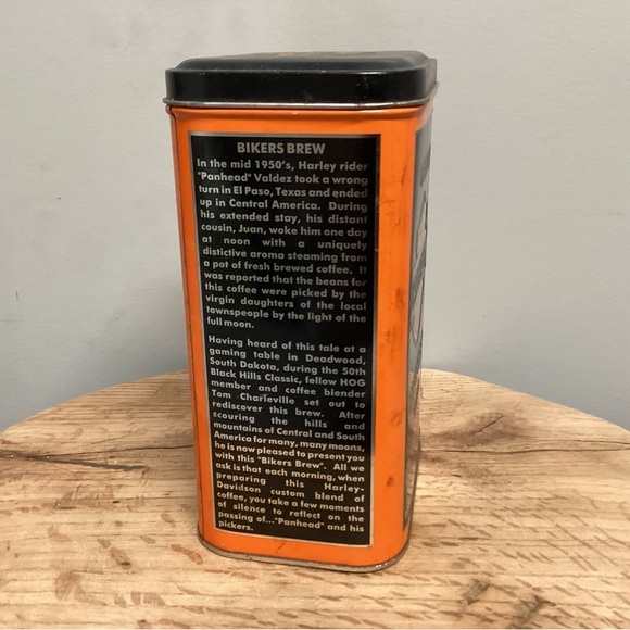 🟠 Vintage Harley-Davidson Motorcycles Tin - Biker Brew Coffee - Collectible - Picture 5 of 15